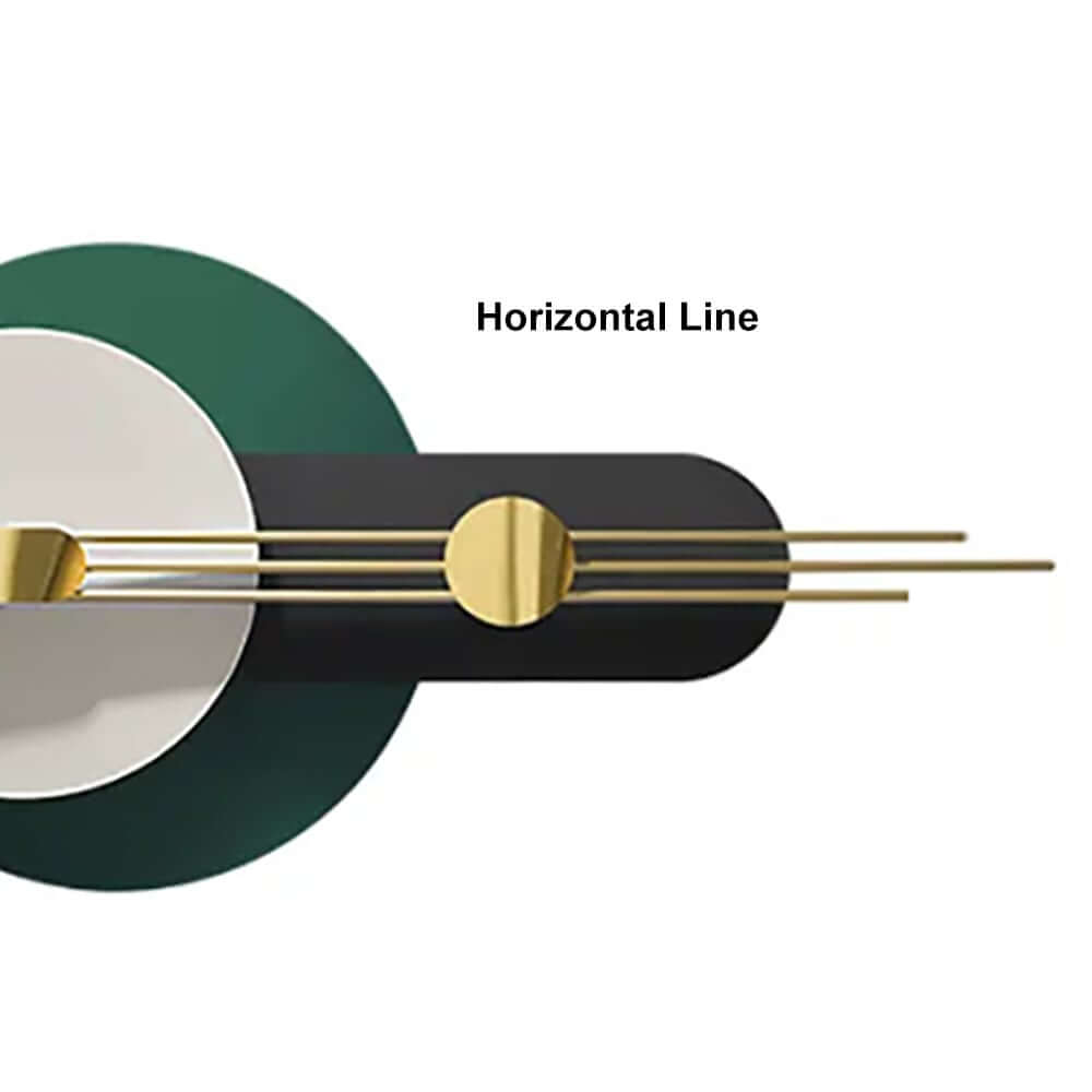 Modern Geometric Wall Art with Faux Leather and Metal Accents