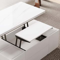 Modern Glass Coffee Table With Storage Drawer