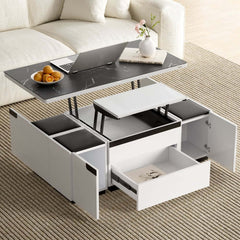 Modern Glass Coffee Table With Storage Drawer