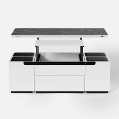 Modern Glass Coffee Table With Storage Drawer