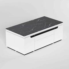 Modern Glass Coffee Table With Storage Drawer
