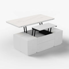 Modern Glass Coffee Table With Storage Drawer