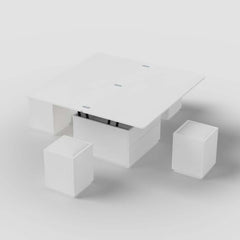 Modern Glass Coffee Table With Storage Drawer