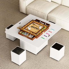 Modern Glass Coffee Table With Storage Drawer