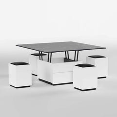 Modern Glass Coffee Table With Storage Drawer