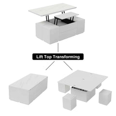 Modern Glass Coffee Table With Storage Drawer