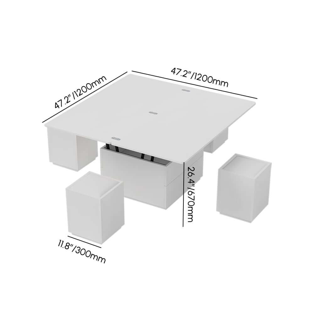 Modern Glass Coffee Table With Storage Drawer Dimensions