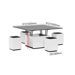 Modern Glass Coffee Table With Storage Drawer Dimensions