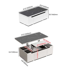 Modern Glass Coffee Table With Storage Drawer Dimensions