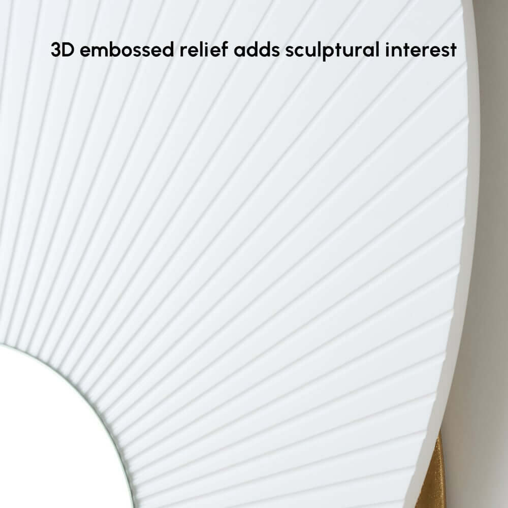 Modern Glass Wall Art with 3D Relief and Gold Accents