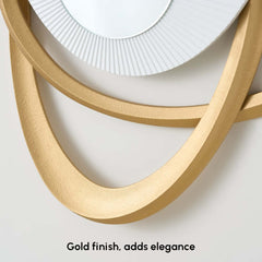 Modern Glass Wall Art with 3D Relief and Gold Accents
