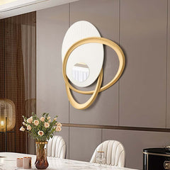 Modern Glass Wall Art with 3D Relief and Gold Accents