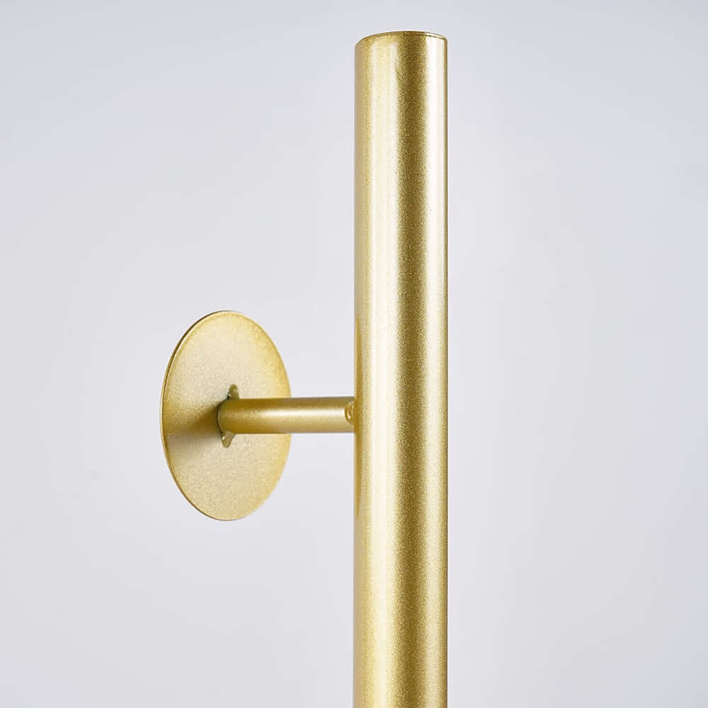 Modern Gold and Black Freestanding Coat Rack with Faux Marble Base
