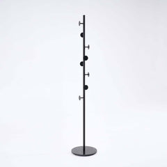 Modern Gold and Black Freestanding Coat Rack with Faux Marble Base