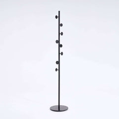 Modern Gold and Black Freestanding Coat Rack with Faux Marble Base