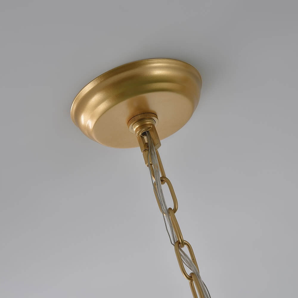 Modern Gold Candle-Style Chandelier with Adjustable Height