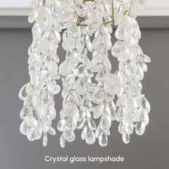 Modern Gold Crystal Pendant Chandelier with Adjustable Height