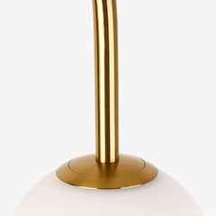 Modern Gold Faux Marble Floor Lamp with Glass Shade