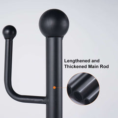 Modern Gold Metal Coat Rack with Faux Marble Base and 7 Hooks