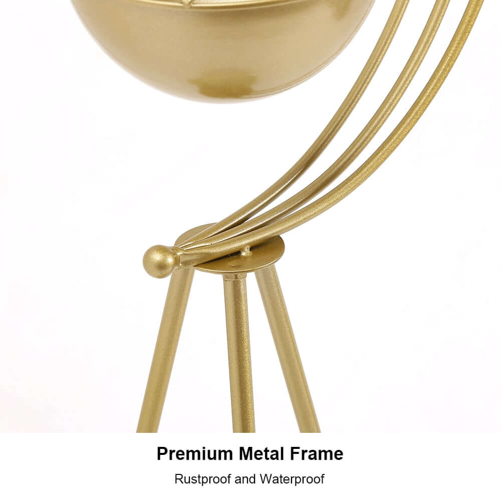 Modern Gold Metal Etagere Plant Stand with Round Tiered Design