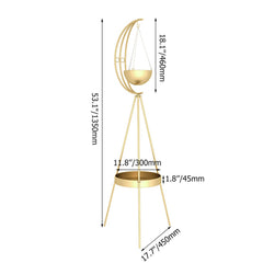 Modern Gold Metal Etagere Plant Stand with Round Tiered Design Dimensions