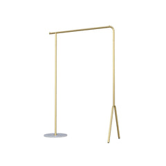 Modern Gold Metal Garment Rack with Marble Base