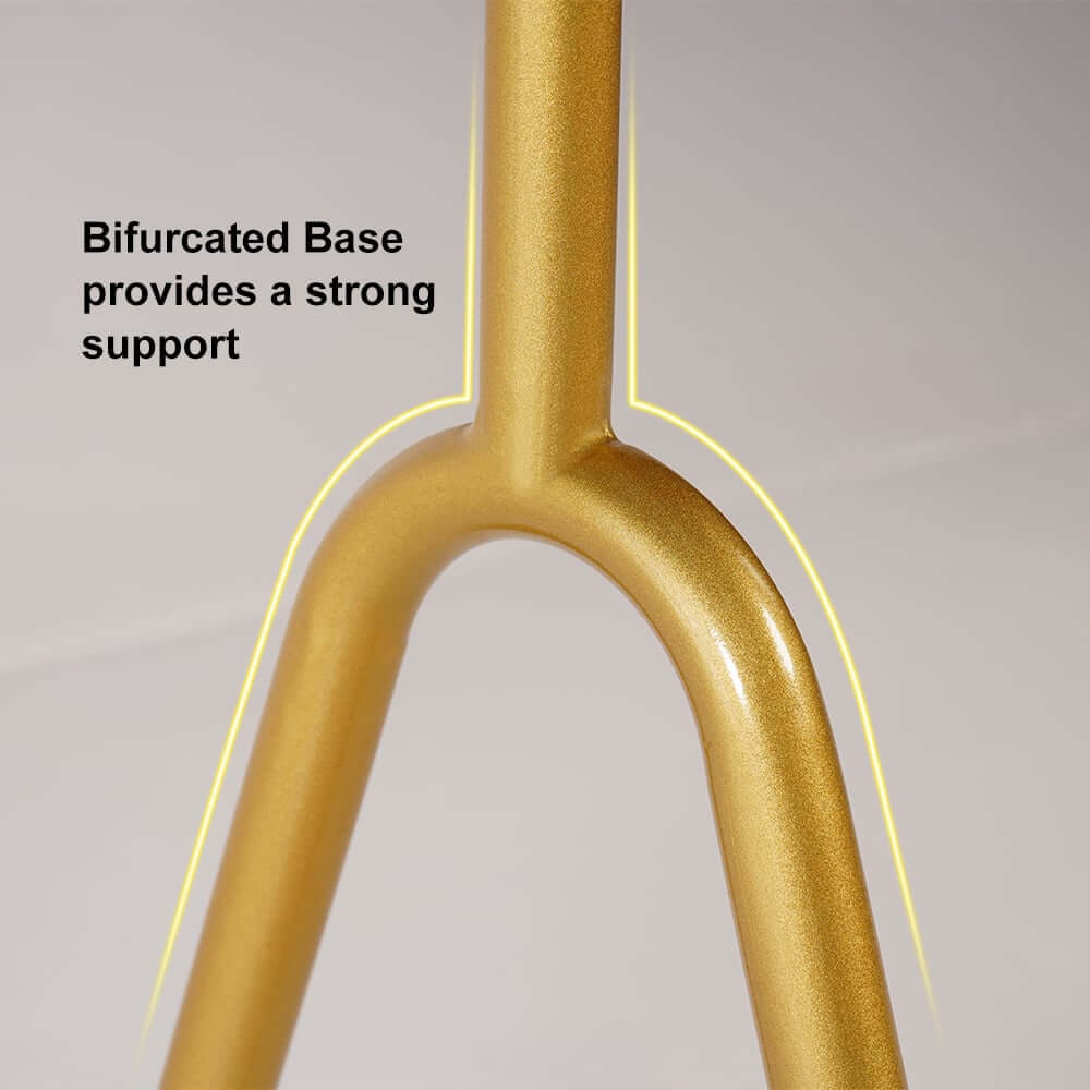 Modern Gold Metal Garment Rack with Marble Base