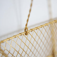 Modern Gold Metal Magazine Rack with Handle for Stylish Organization