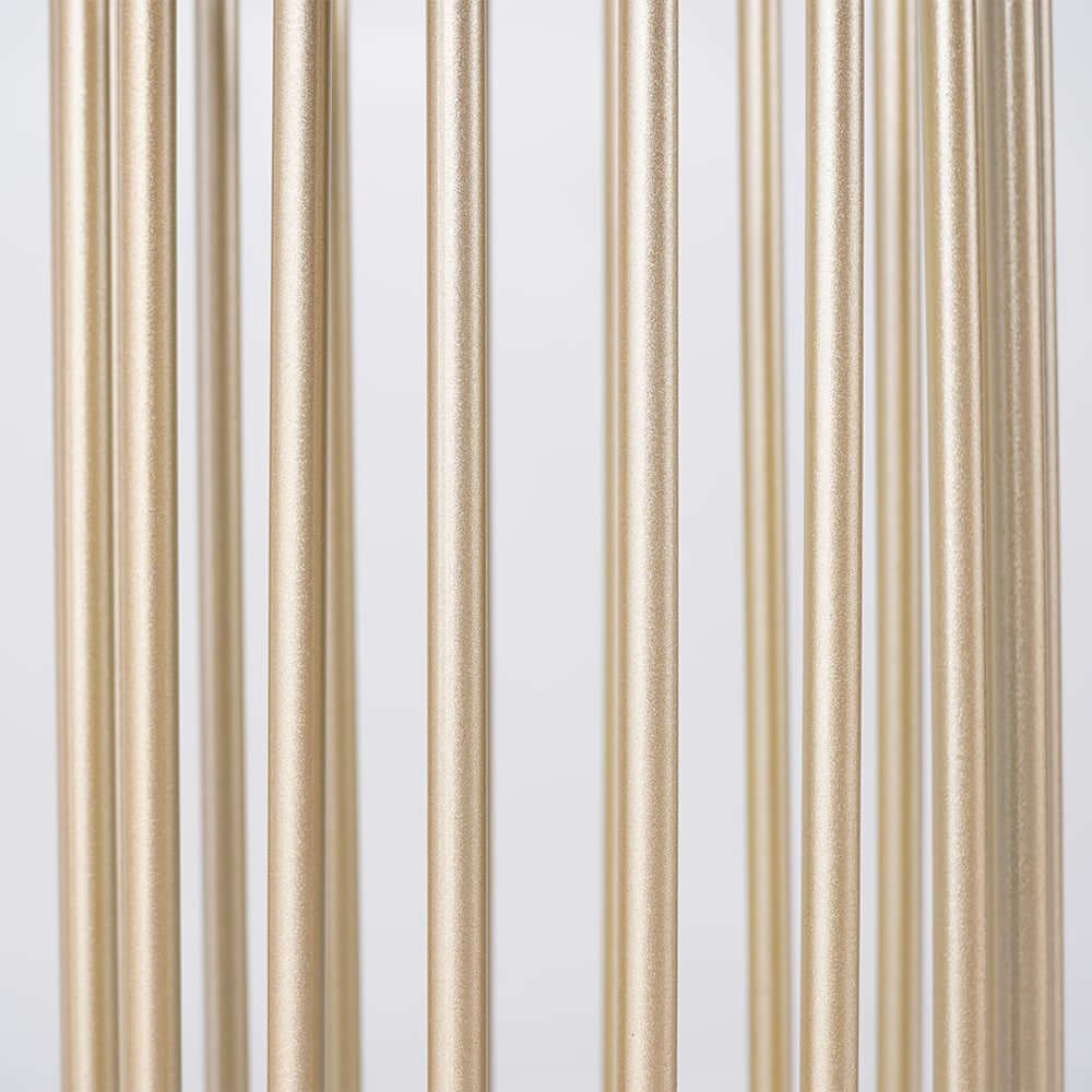 Modern Gold Metal Umbrella Stand with Marble Pillar Design