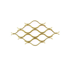 Modern Gold Metal Wall Mirror with Irregular Wave Frame Design