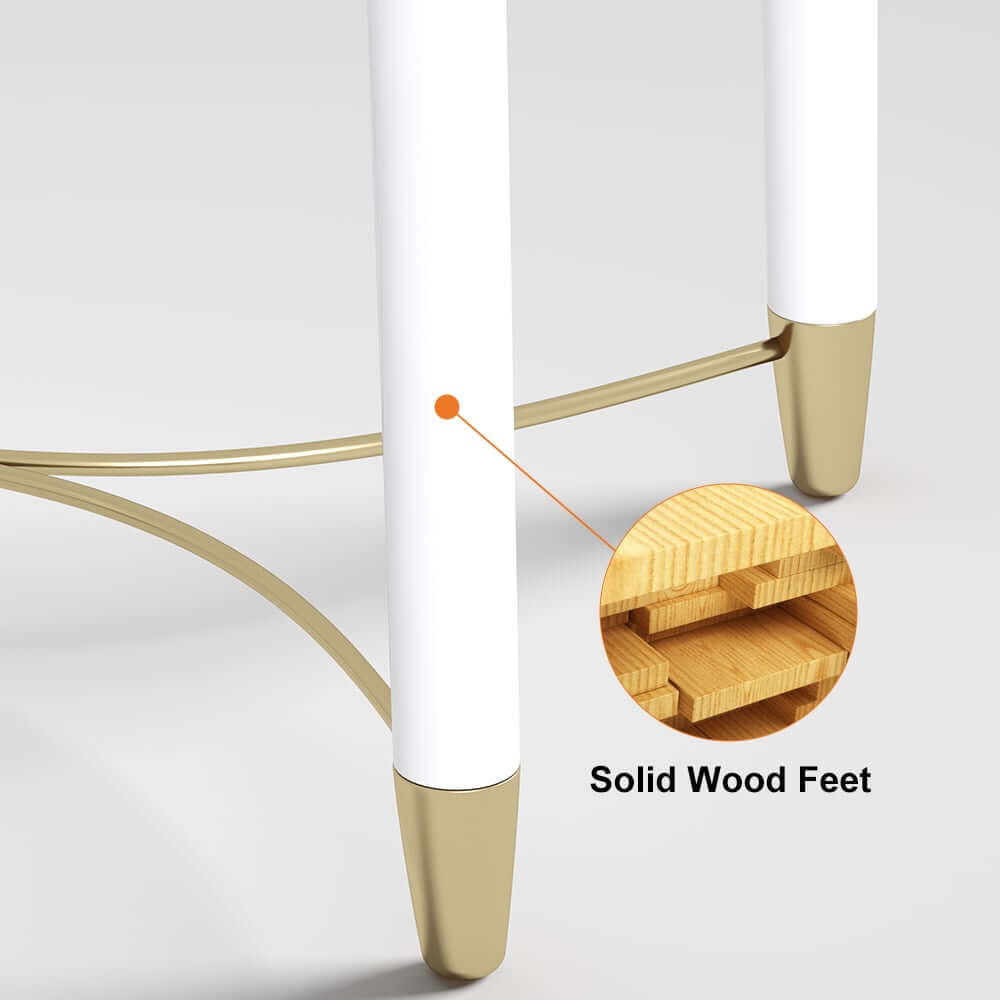 Modern Gold Rectangular Nightstand With Drawer