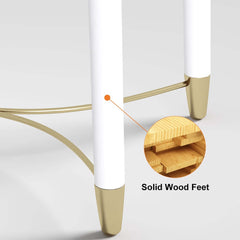 Modern Gold Rectangular Nightstand With Drawer