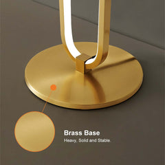 Modern Gold Table Lamp with White Silica Shade for Ambient Lighting