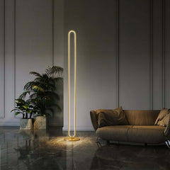Modern Gold Table Lamp with White Silica Shade for Ambient Lighting