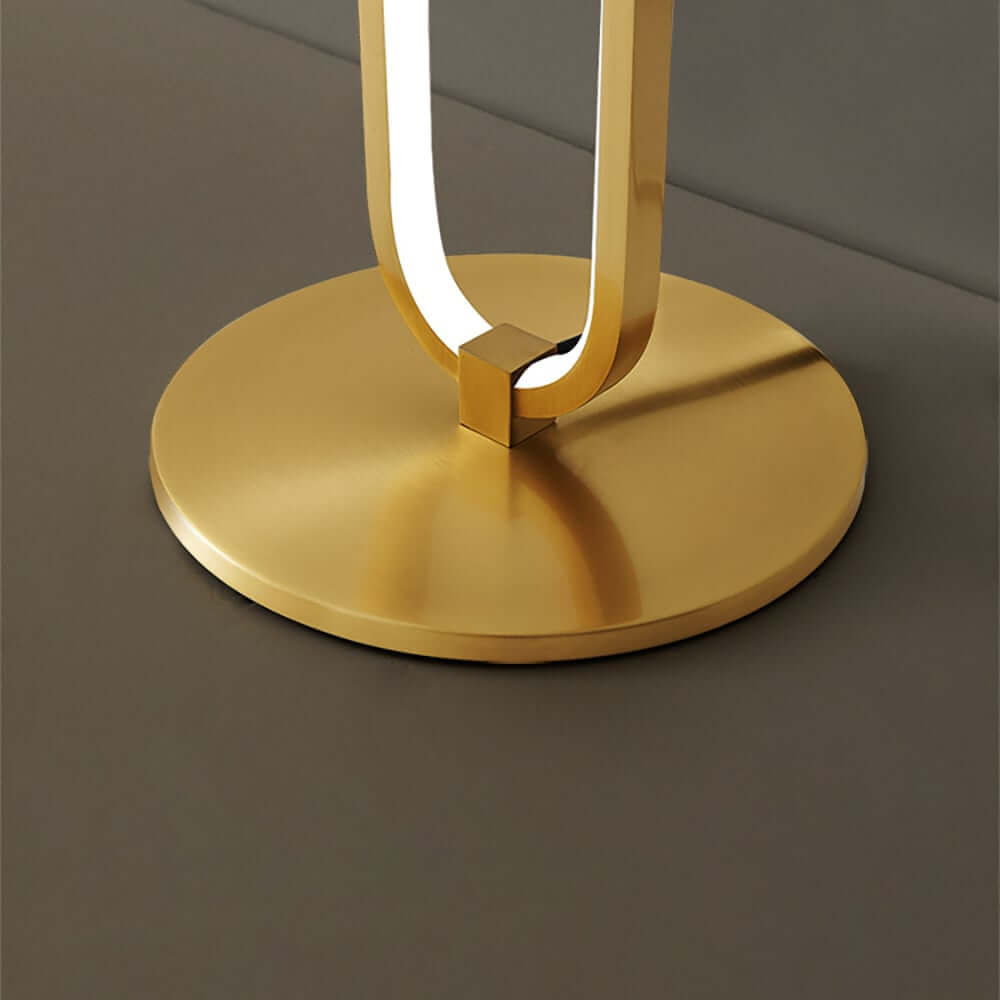 Modern Gold Table Lamp with White Silica Shade for Ambient Lighting