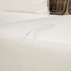 Modern Gray and Beige Teak Wood Outdoor Sectional Sofa Set