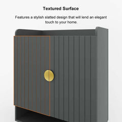 Modern Gray and White Shoe Cabinet with Metal Legs and Shelves