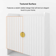 Modern Gray and White Shoe Cabinet with Metal Legs and Shelves