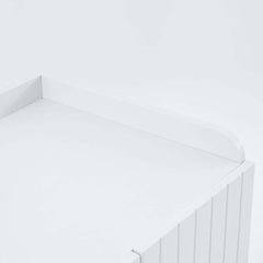 Modern Gray and White Shoe Cabinet with Metal Legs and Shelves