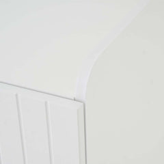 Modern Gray and White Shoe Cabinet with Metal Legs and Shelves