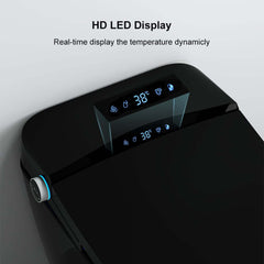 Modern Gray Bidet Toilet with Heated Seat and Automatic Flushing