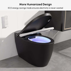 Modern Gray Bidet Toilet with Heated Seat and Automatic Flushing