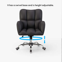 Modern Gray Conference Chair with Linen Upholstery and Chrome Frame