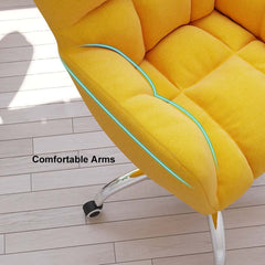 Modern Gray Conference Chair with Linen Upholstery and Chrome Frame