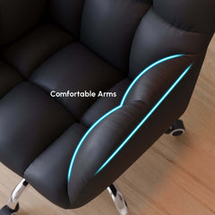 Modern Gray Conference Chair with Linen Upholstery and Chrome Frame