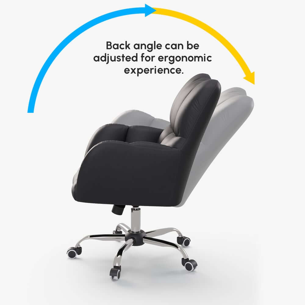 Modern Gray Conference Chair with Linen Upholstery and Chrome Frame