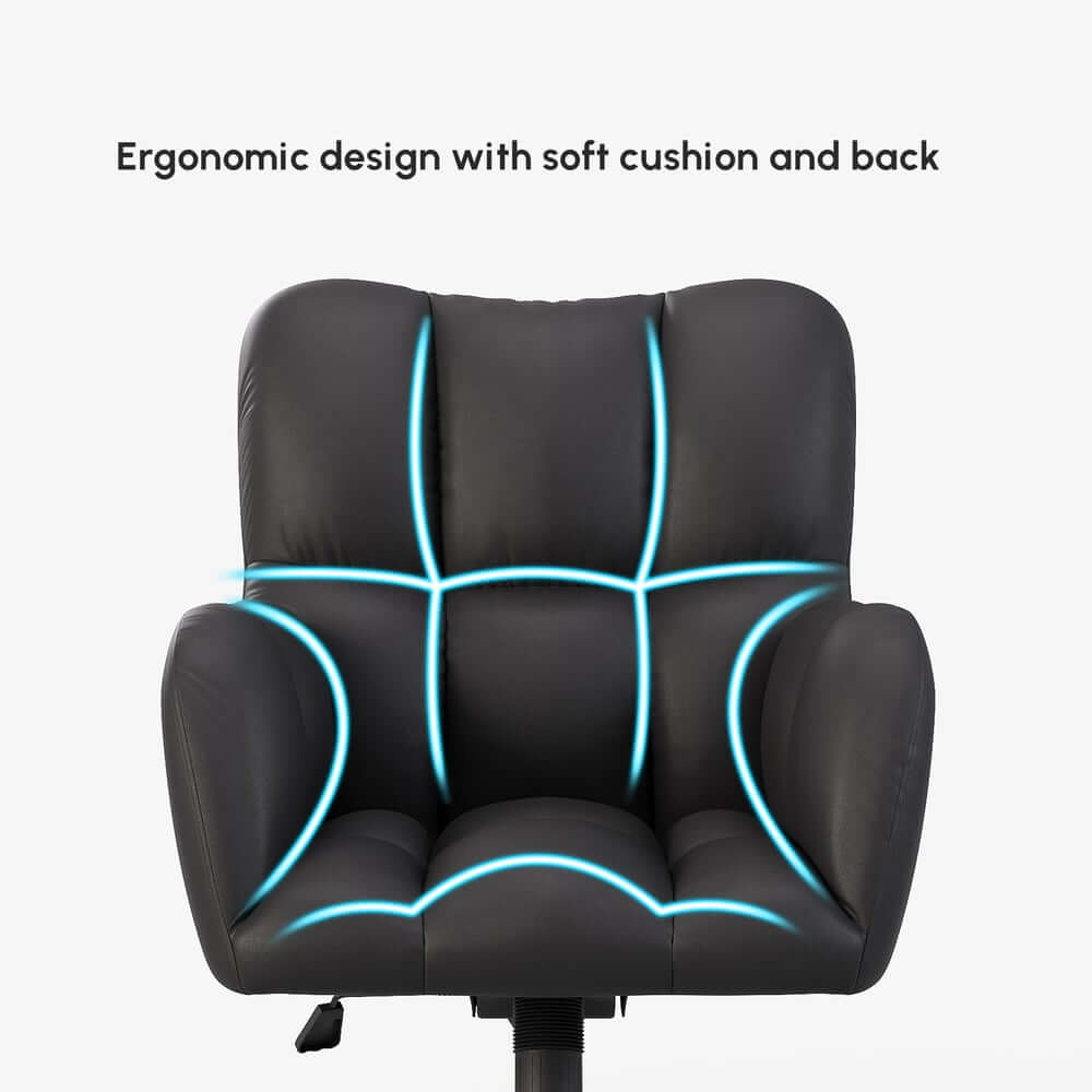 Modern Gray Conference Chair with Linen Upholstery and Chrome Frame