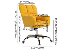 Modern Gray Conference Chair with Linen Upholstery and Chrome Frame Dimensions