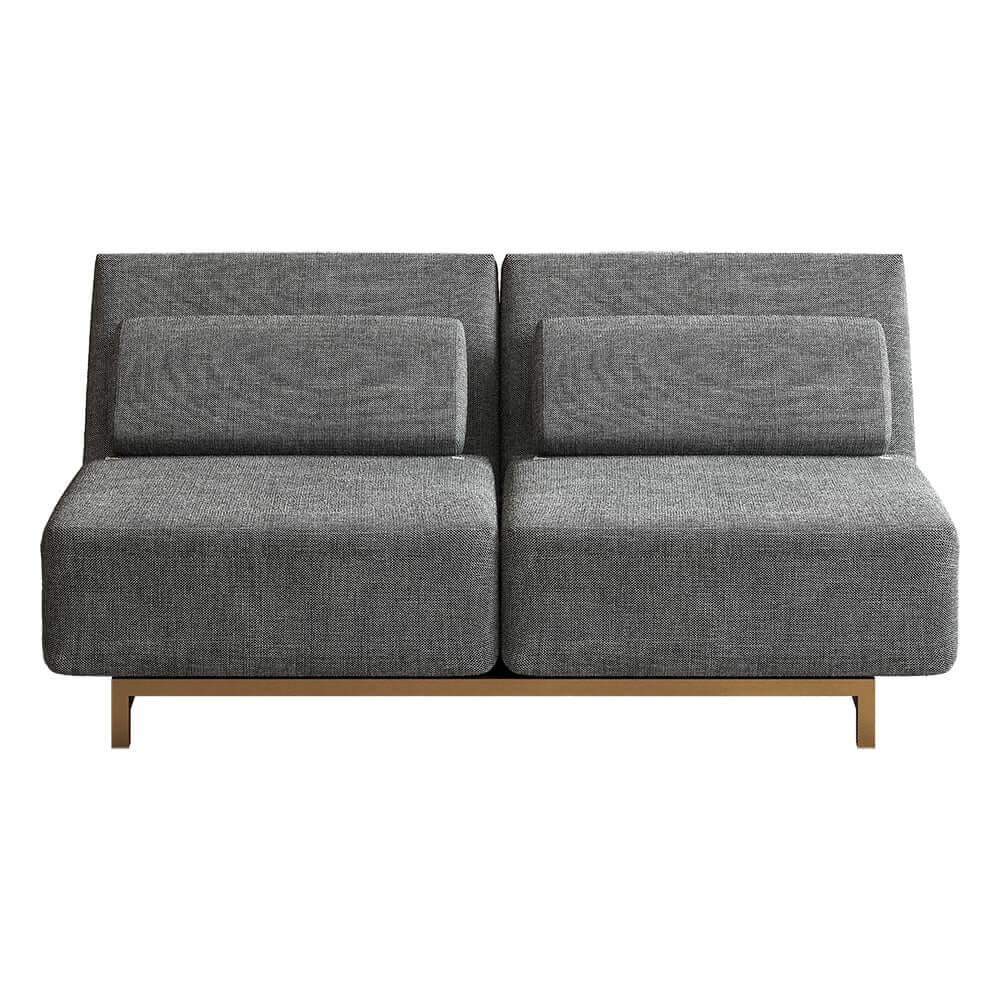 Modern Gray Linen Sofa Bed With Foam Cushioning