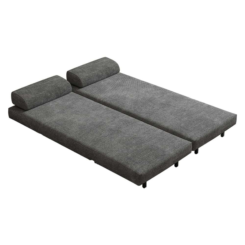 Modern Gray Linen Sofa Bed With Foam Cushioning